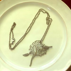 Bird in tree necklace